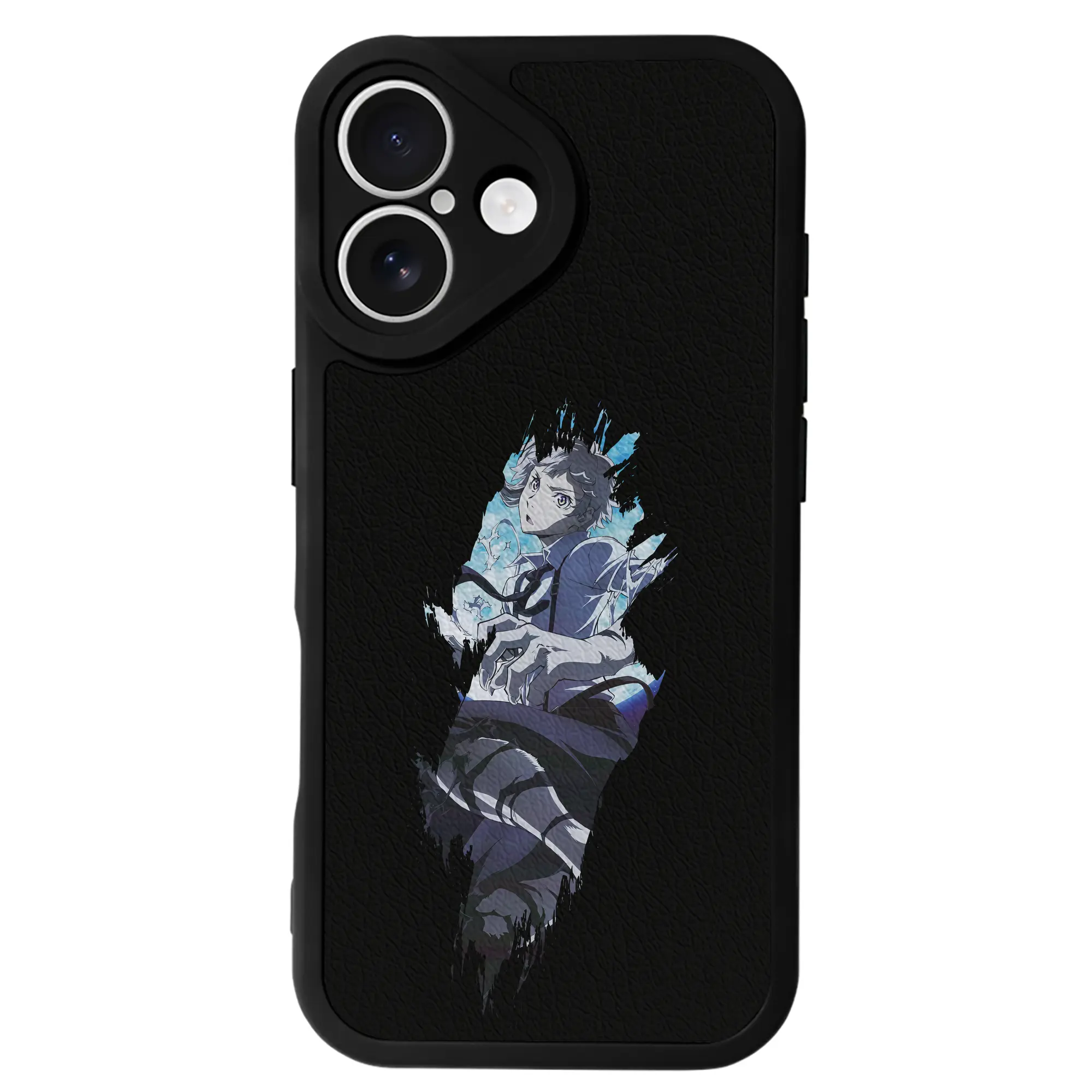 文豪ストレイドッグス グッズ,中島敦 - IPhone 16シリーズ対応 ・ シリコンスマホケース ・ レザー調 ・ 高精度フィット ・ 耐衝撃 ・ ワイヤレス充電対応 ・ 精密カット